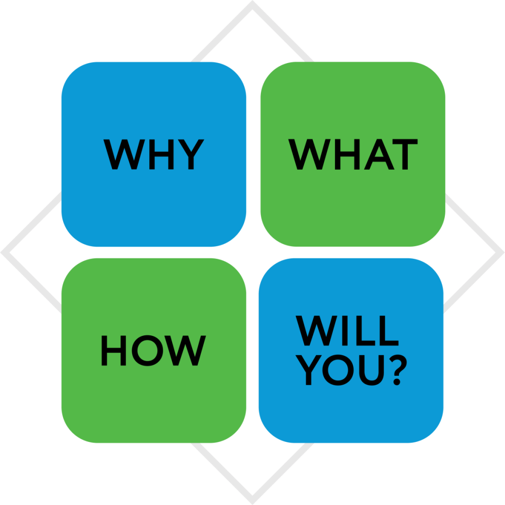 WHY WHAT HOW WILL YOU? graphic